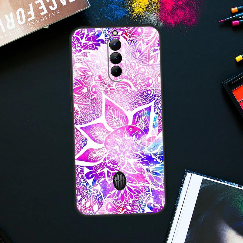 Indian Floral Henna Mandala Case For ZTE Nubia Red Magic 9 8 8S Pro Plus RedMagic 6S 7S Pro 6 7 Pro 5S 6R 5G Back Cover