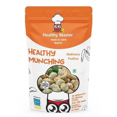 Здоровое мастер-жареное Махана Пудина (Орехи лисы) 120 GM | Подходит для кето, диабетиков и джайнистов | Вкусный и хрустящий | Полезные закуски | Закуски