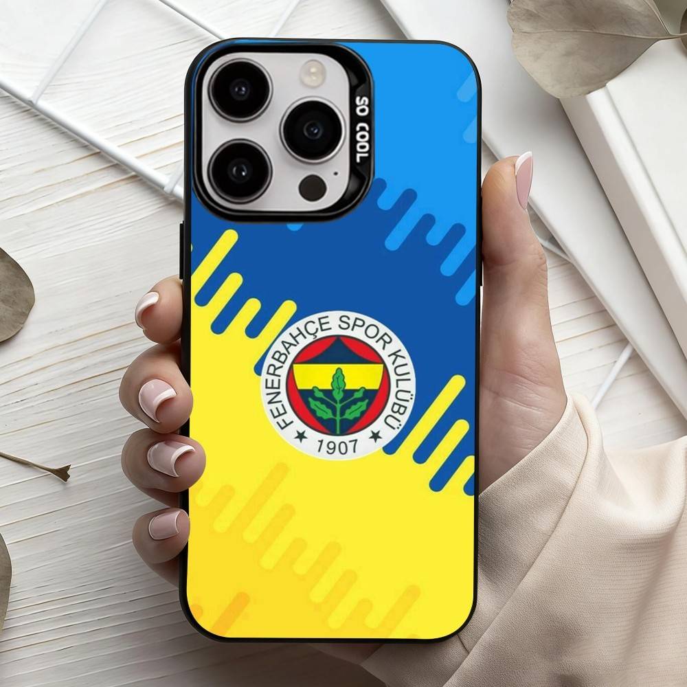 Крутой чехол для телефона с узором Т-Турция-Y Фенербахче-Es-N для iPhone 17, 16, 15, 14, 13, 12, 11 Plus, Pro Max Конфетный Посеребренный Внутренний Чехол