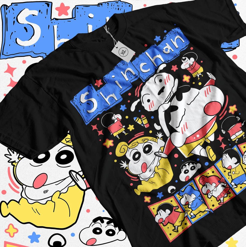 Crayon Shin Chan T-Shirt Shimamura Funny Anime Japan Kawaii Gift Shirt All Size