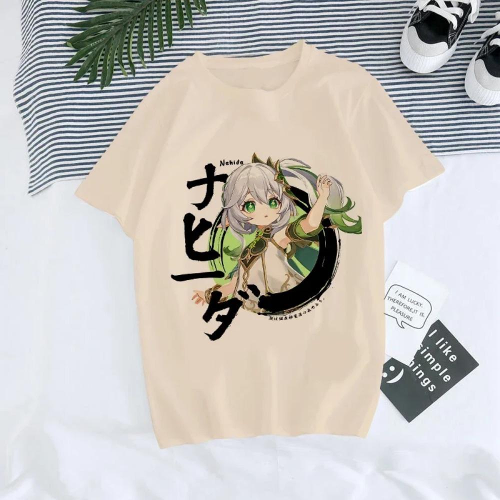 Футболка Genshin Impact Kawaii Ху Тао Графические футболки Сяо Каэдэхара Кадзуха Футболка Хип-хоп Топы Харадзюку Футболка Женская 90-е