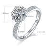 Fashion 6.5MM VVS1 Moissanite Colorful Diamond 18K Ring for Women Wedding Engagement Gift 925 Sterling Silver Jewelry