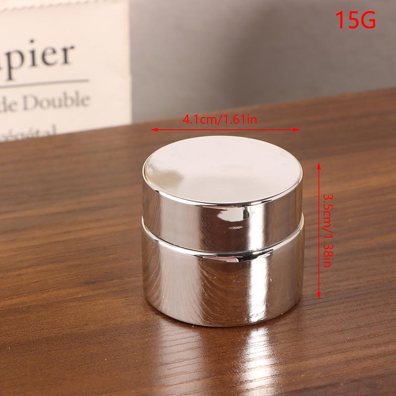 Косметическая баночка 5-50 г для крема для лица, стеклянная бутылочка, серебряная баночка для крема, косметический контейнер, пустая баночка для клея для ногтей, дорожный контейнер для макияжа