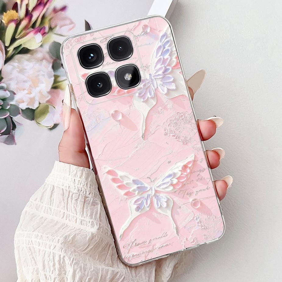 For Xiaomi Mi 14T Pro Case Cute Cat Fashion Painted Cover Soft Silicone Phone Case For Xiaomi 14T Pro Mi14T 5G Back Cover Bumper