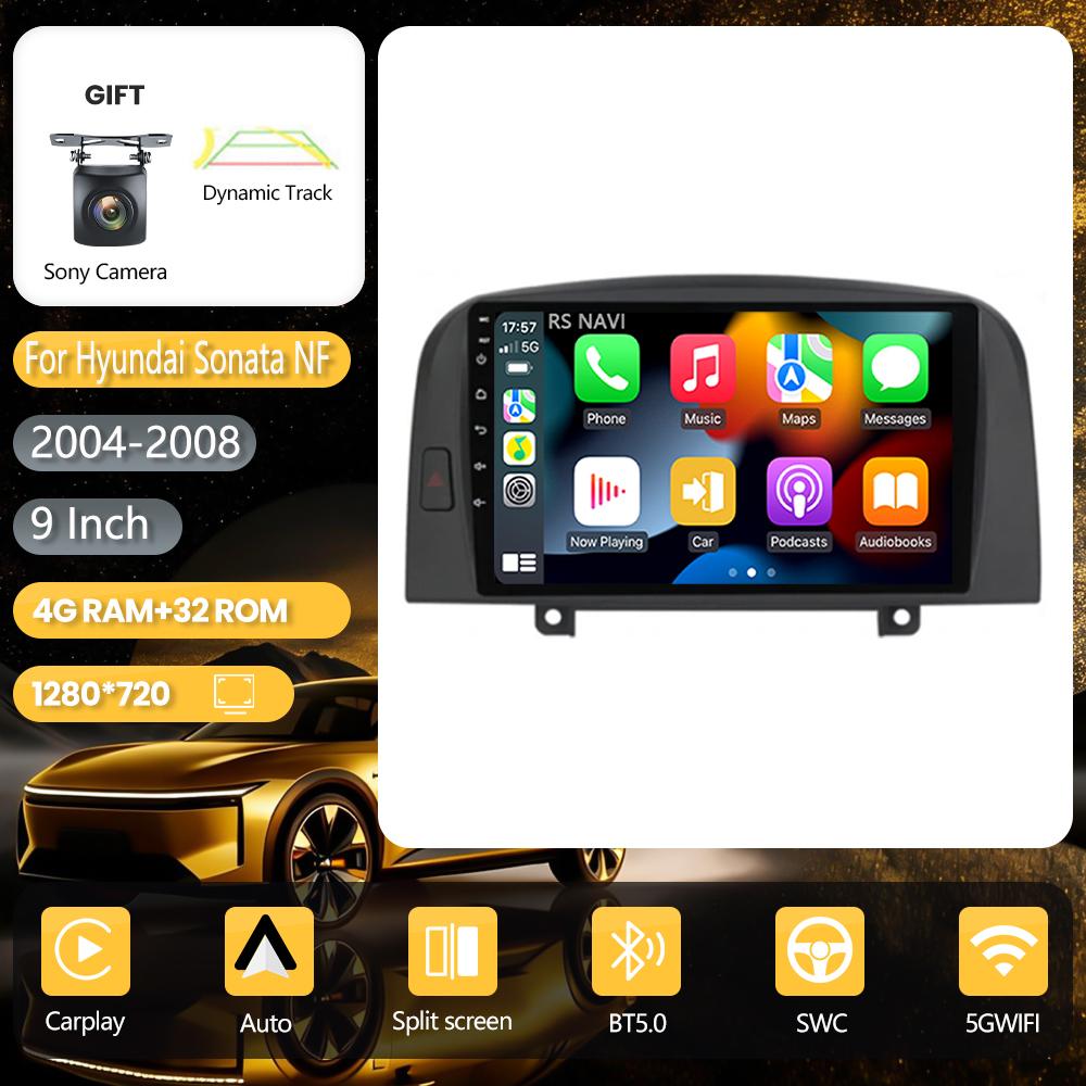 Autoradio multimédia Android 16 Carplay Auto pour Hyundai SONATA NF 2004 - 2008, autoradio stéréo Plug and Play, navigation