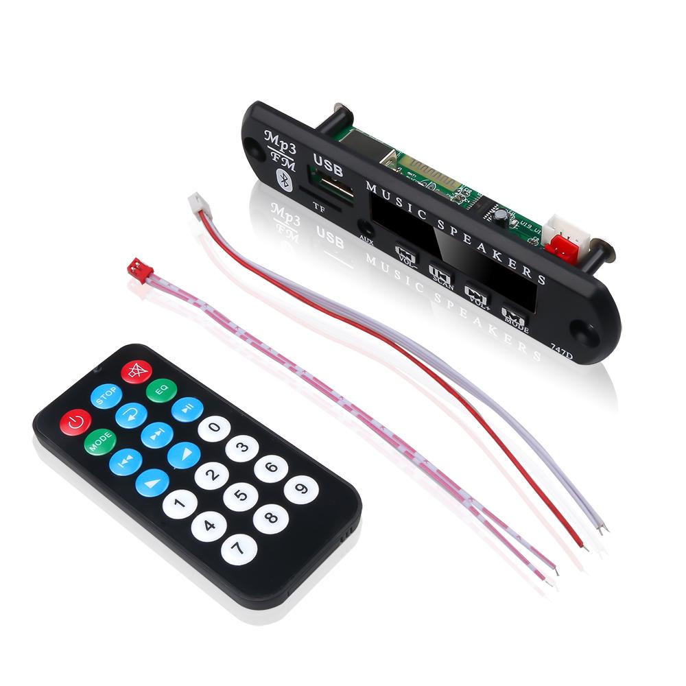 9 В 12 В Bluetooth Handsfree Mp3-плеер FM-радио беспроводной аудиоприемник TF USB 3,5 мм AUX комплект для модификации автомобильной аудиосистемы для динамиков
