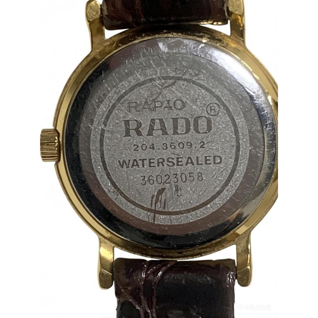 Использованные Сегодня только RADO Rado Винтажные Женские Часы Золотой Циферблат Черный Кожаный Ремешок Рабочий Предмет (Батарея заменена) Видео — это ИИ