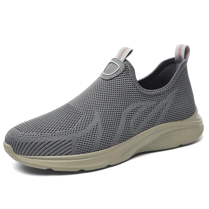 Fashion Slip-On Walking Shoes Men Breathable Hiking Casual Shoes Male Comfortable Loafers Summer All-match Flats Lightweight Mesh Shoes