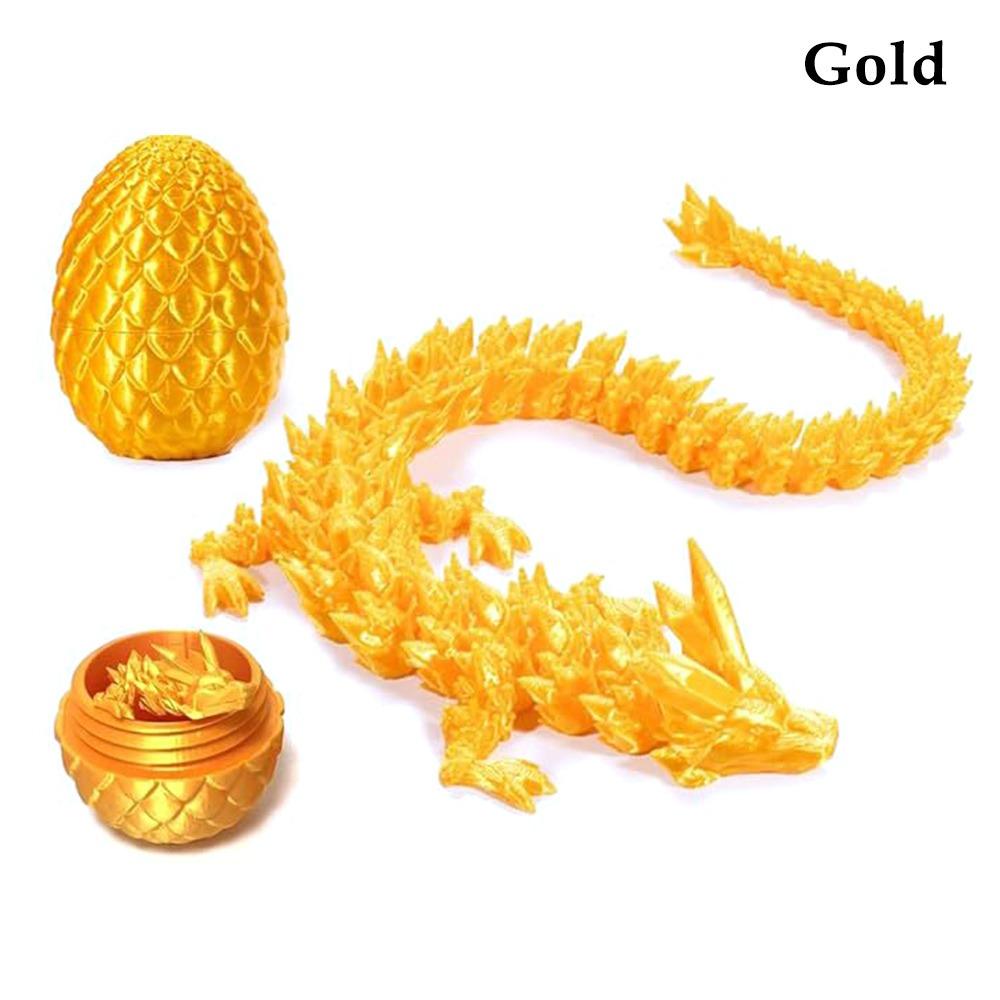 Fish Tank 3D Printed Articulated Dragon Crystal Dragon Crystal Dragon Fidget Toys For Home Decor