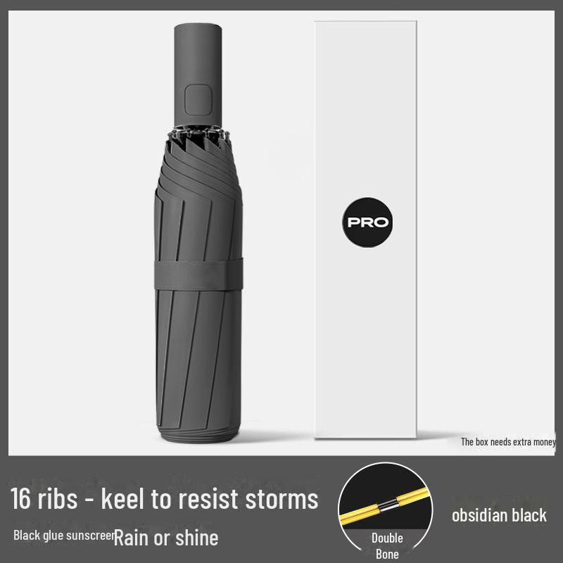 Автоматический складной зонт с двумя килями, 72 кости, женский, ветроустойчивый, солнцезащитный козырек двойного назначения, защита от УФ-излучения, подходит для использования в солнечную и дождливую погоду.