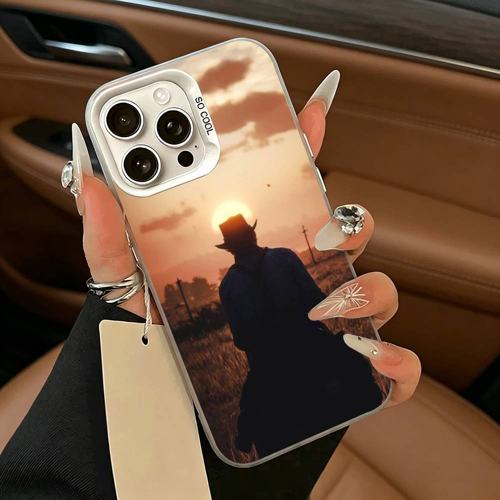 R-Красный Чехол для телефона Red Dead Redemption RDR 2 Для IPhone 17 Air 16 15 14 13 12 11 Pro Max Белый Серебристый Жесткий Чехол