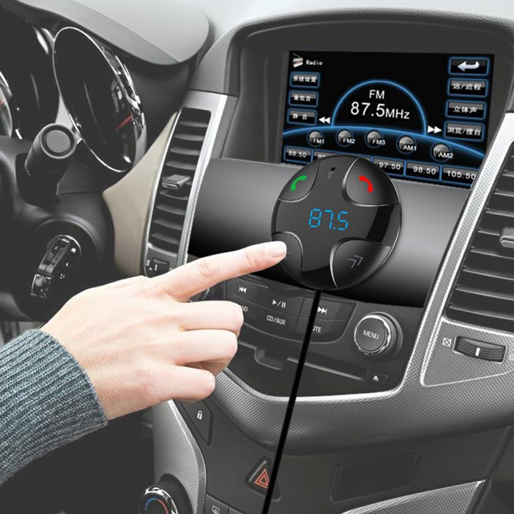 Bluetooth FM-передатчик Беспроводной автомобильный приемник AUX Комплект MP3-аудиоплеер Громкая связь Адаптер-динамик