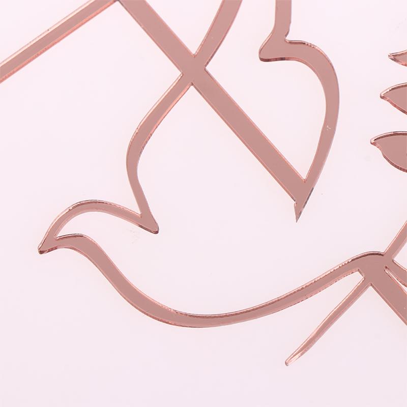 Вставка из акрила в форме креста Dove для украшения торта на первое причастие в минималистском стиле