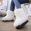 Winter Fur Ankle Boots for Women Outdoor Faux Fur Keep Warm Snow Boots Woman Comfort Soft Sole Thicken Plush Short Booties Mujer