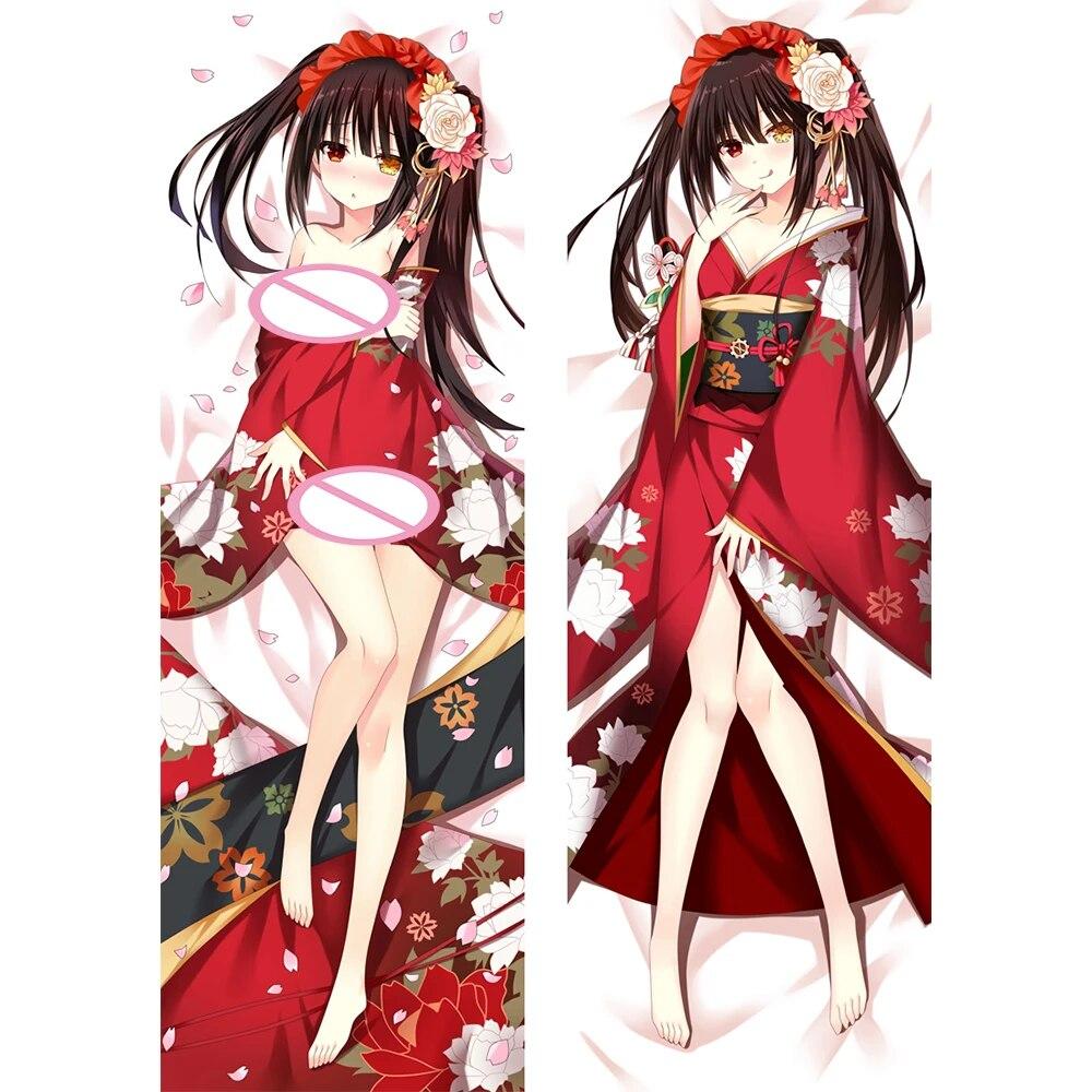 Anime DATE A LIVE Series Tokisaki Kurumi Dakimakura Cartoon Peach Skin Pillowcase Hugging Body Cushion Cover Otaku Bedding Gift