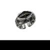 The New S925 Sterling Silver Six Star Mans Men's Personalized Opening Ring Is Fashionable, Retro, Versatile and Domineering In E