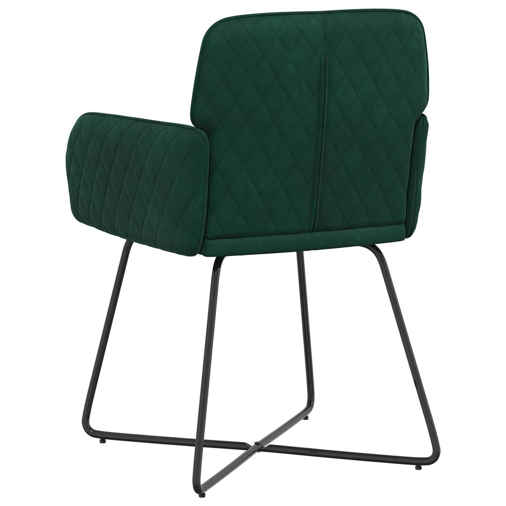 Dining Chairs 2 pcs Velvet Dark Green 59 x 56.5 x 86 cm