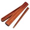 Wooden Chopstick Case, Perfect for Bento Boxes. Stylish and Cute Chopstick Set (lacquered).