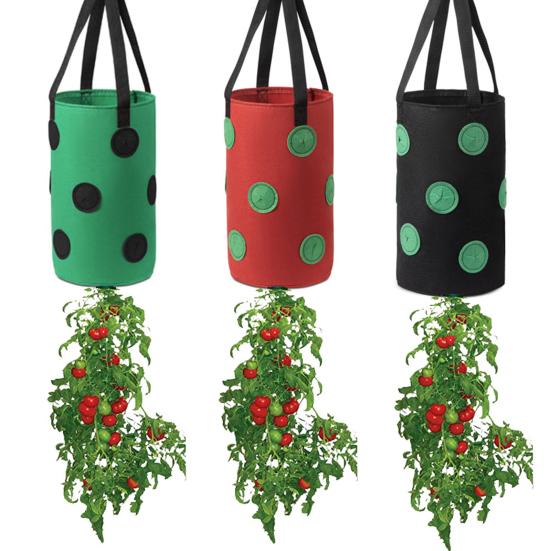 Растущий мешок Прочный нетканый материал большой емкости Подвесной мешок для горшков с клубничными растениями для сада
