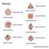 7 шт., красная снежинка, смола, золотой номер, многогранные кости с острыми краями, подходят для ролевых ролевых игр, настольная игра