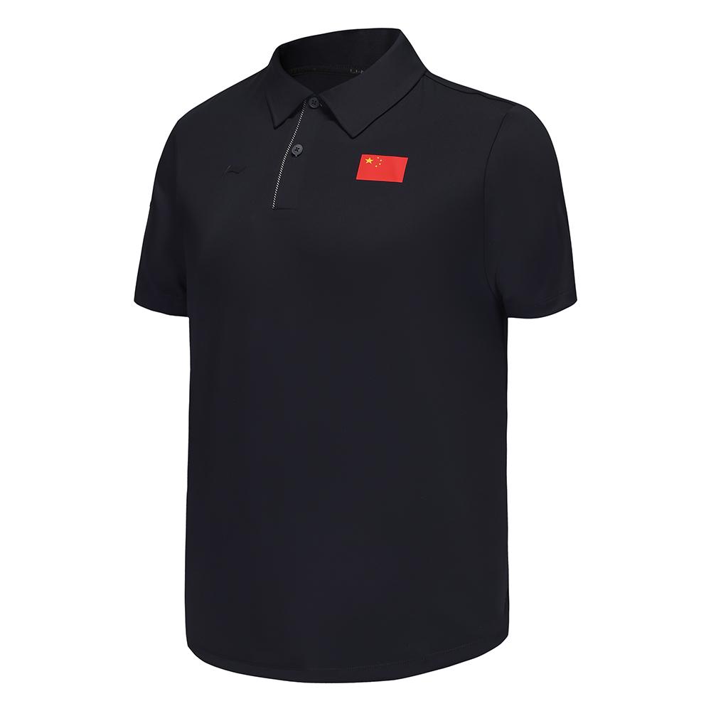 Мужские и женские поло Li Ning с воротником-поло, тонкий прямой крой APLV441-1