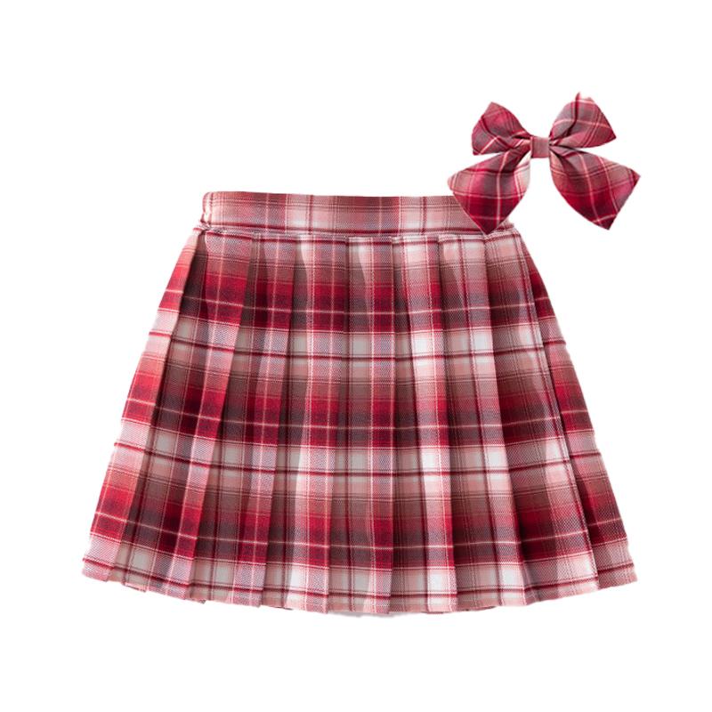 Юбки-плиссе в полоску и клетку для девочек JK, 13 цветов, 120-170, летняя детская школьная короткая юбка принцессы