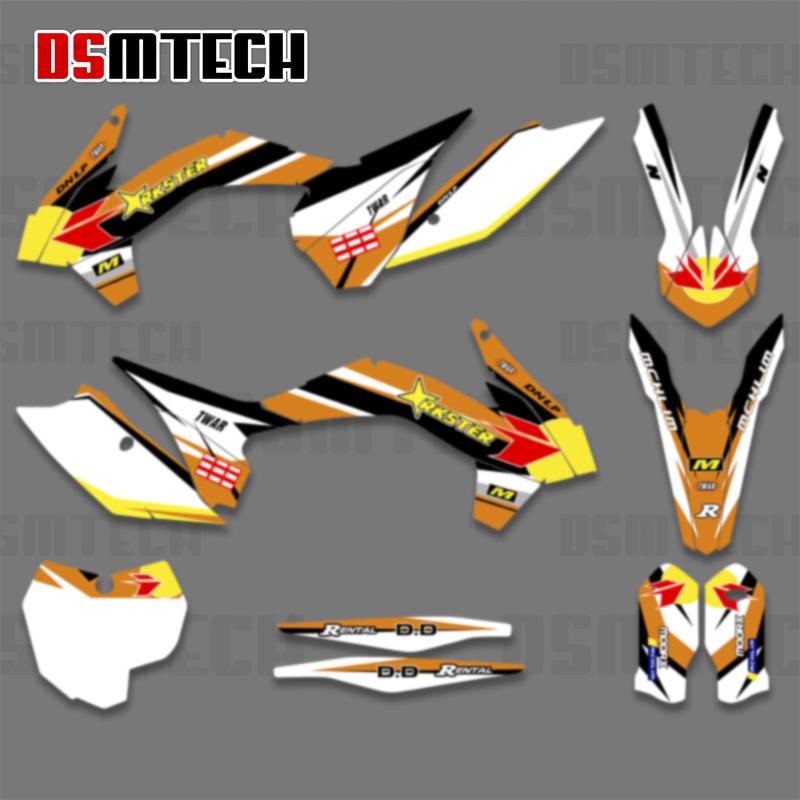 DSMTECH Full Graphics Decals Stickers kits For KTM EXC EXCF XCW 2014- 2016 125-200 250 300 350 450-500 SX SXF 2013-2015
