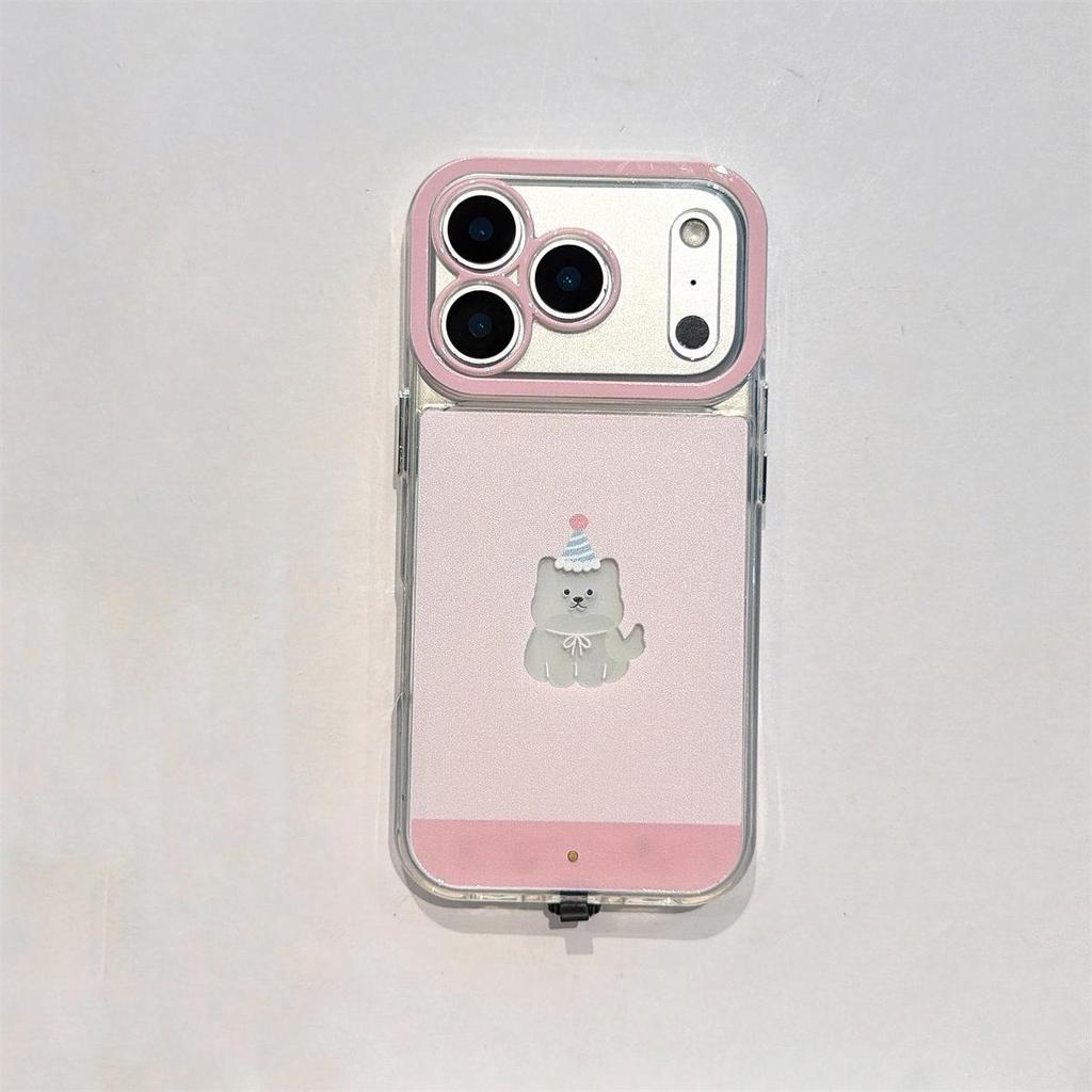 Мультяшный светящийся чехол-собачка для iPhone 14/13/12/11 и 17/16/15 PROMAX