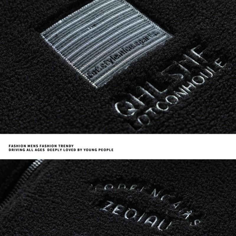 Winter Cashmere Stand Collar Jacket Street Men's Retro Warm Thick Cotton-padded Jacket