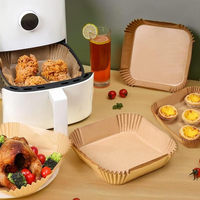 Wkład Do Frytkownicy Powietrznej Air Fryer 16Cm/100Szt Papier Do Pieczenia Kwadrat