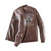 New spring large size leather jacket men's spring and autumn Hong Kong style men's fashion jacket large size plus fat loose stand-up collar men