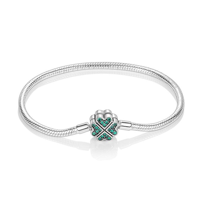 Браслеты Pandach, серебряные, 925 пробы, классические браслеты Love Forever Butterfly Star для женщин, подвески из бисера, ювелирные украшения своими руками, 17–20 см