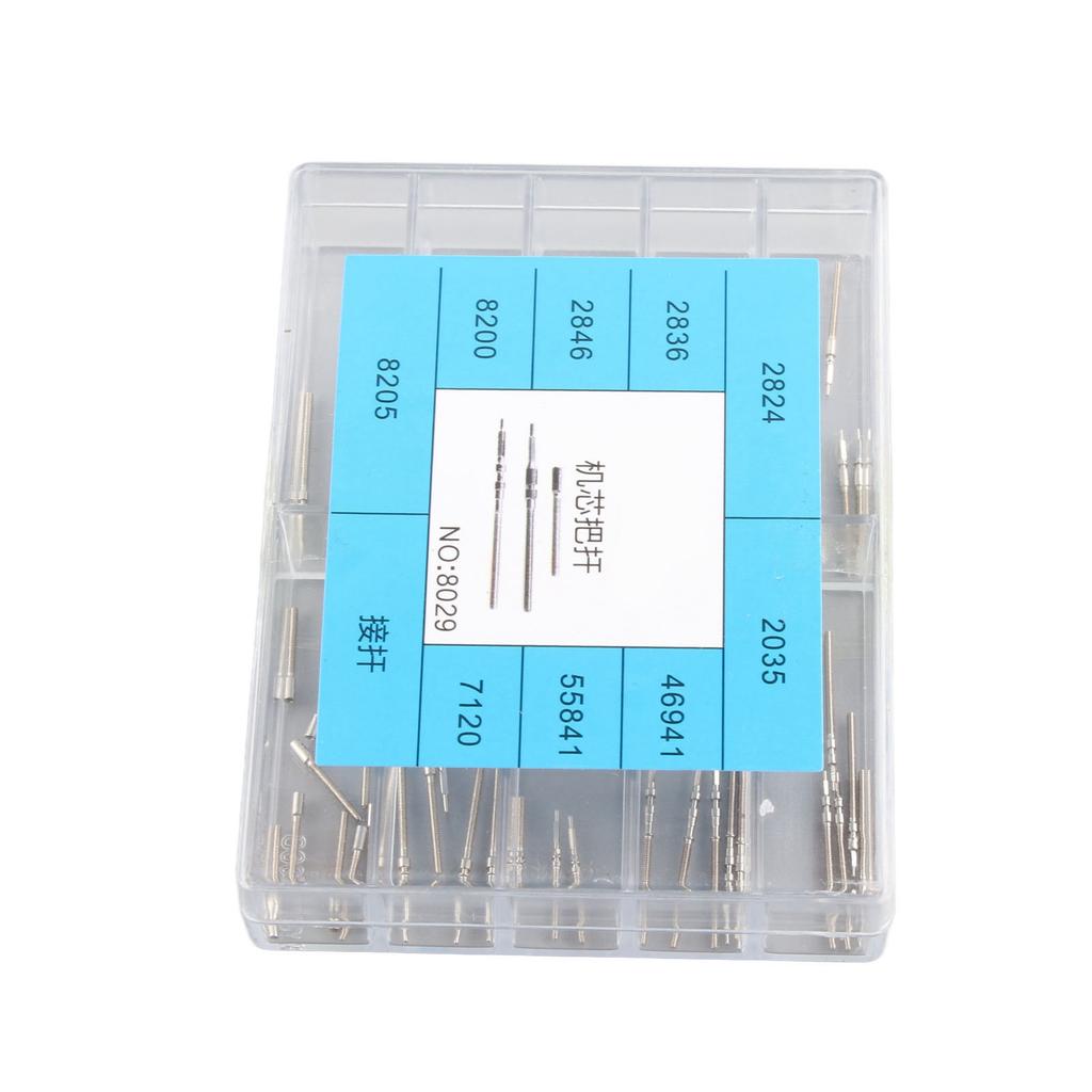 Watch Winding Stems Stainless Steel Wristwatch Extension Rod Bar Set for 2824 2836 2846 Movement