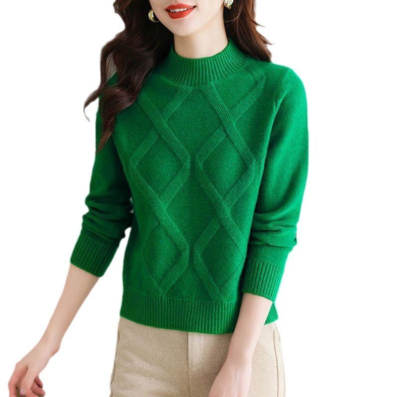Осенне-зимний вязаный свитер для женщин свитер женский скрученный пуловер свободный ленивый низ толстые свитера верхняя одежда Pull Femme