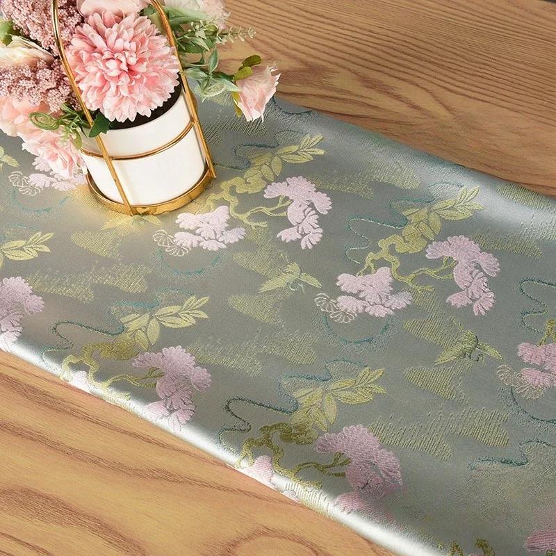 100 см жаккардовый гобелен атласная ткань шелк Helu Tongchun гладкая текстура подвеска парча династии Сун чонсам ханьфу