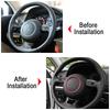 Для A3 A4 A5 Q5 2012-2015, A1 8X A6 C6 A7 Q3 2011-2018 рулевое колесо автомобиля логотип декоративное кольцо значок отделка круг наклейки