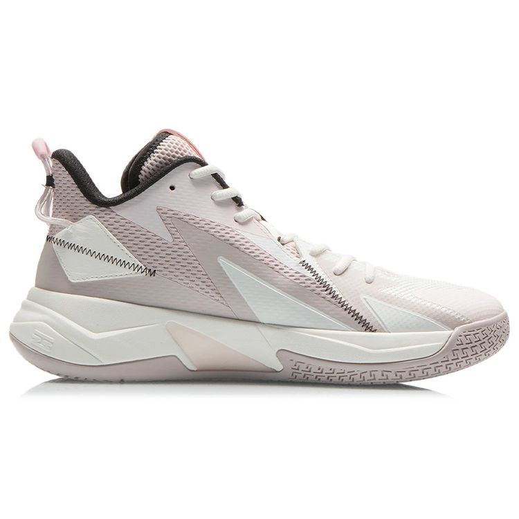 Li Ning Battle Falcon удобные прочные дышащие баскетбольные кроссовки средней высоты мужские кроссовки Silent-Purple ABAR093-4