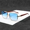 Роскошные солнцезащитные очки с двойной перекладиной для мужчин Uv400 Квадратные очки с большой оправой Мужские Женские Уличные Повседневные Модные Очки для Вождения