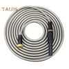 Stainless Steel Garden Hose Flexible Anti-kink Expandable Water Pipe Weather-resistant Hose with Leak Proof Brass Connectors for Car Washing Garden
