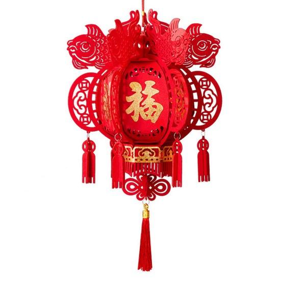 2024 Chinese Character Lanterns Create Atmosphere Fade-resistant with Tassel Indoor/Outdoor Decor for Spring Festival New Year's Day