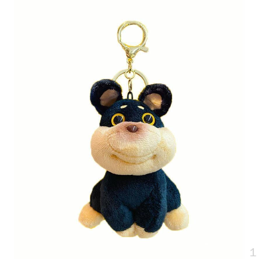 Bee Dog Plush Keychain Keyring Charm Portable Soft Ornament Funny Backpack Pendant