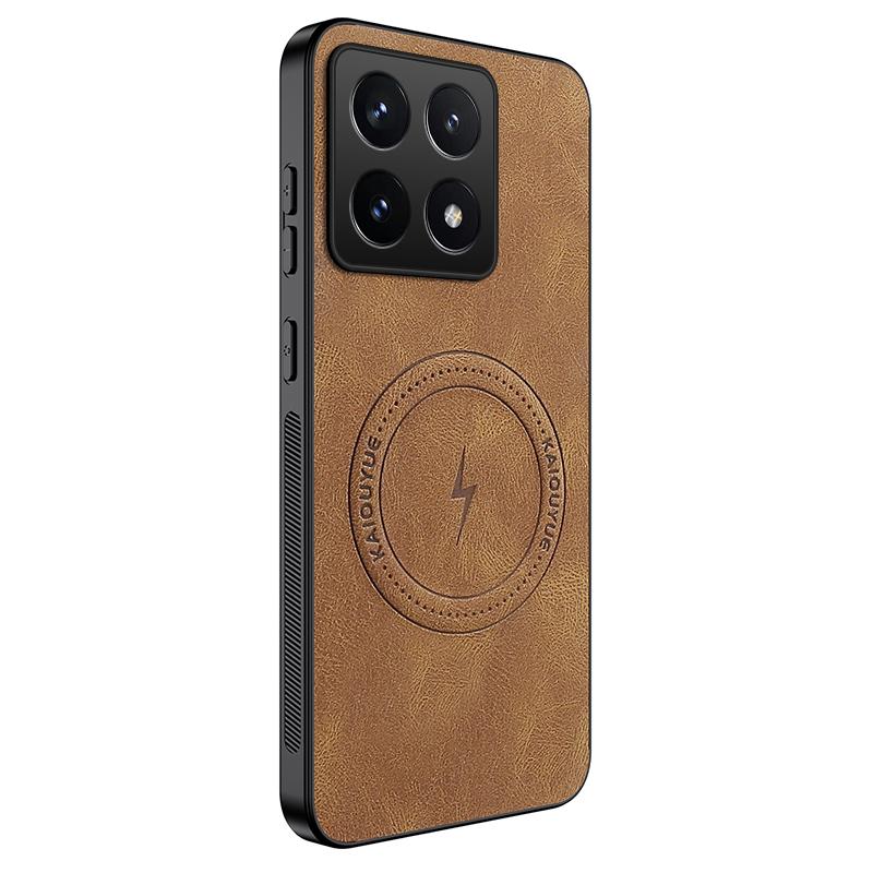 For Xiaomi 14T Magnetic Case WANLONFENG SD1 Series Nappa Texture PC TPU Phone Cover