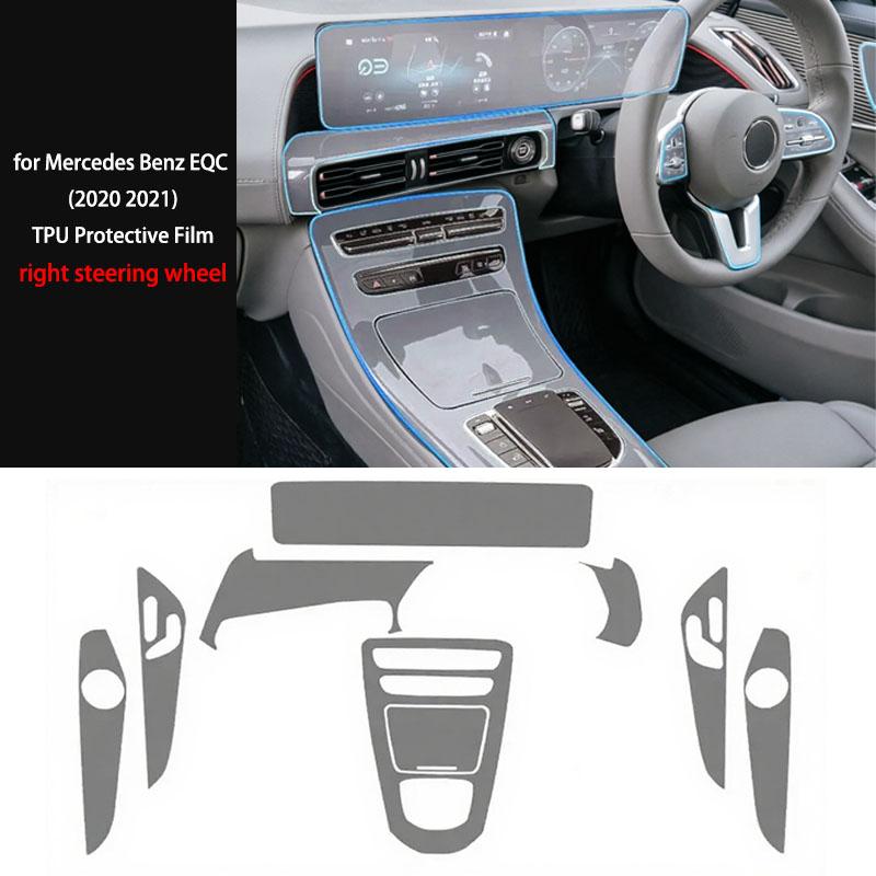 For Mercedes Benz EQC Eqc350 400 TPU Protective Film Center Console Dashboard Anti-scratch Car Interior Sticker