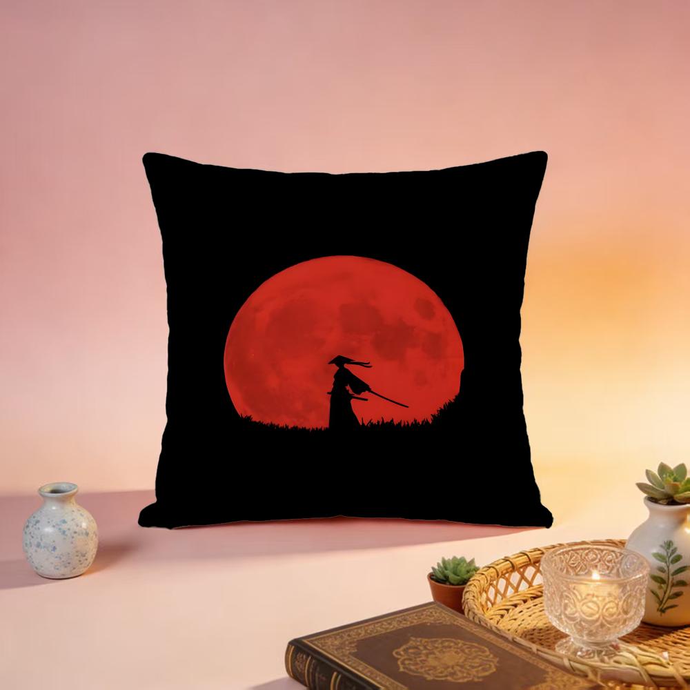 Fashion BBlue Eye Samuraies Cushion Cover Premium SkinFriendly Pillow Case MultiPurpose for Home Office Travel
