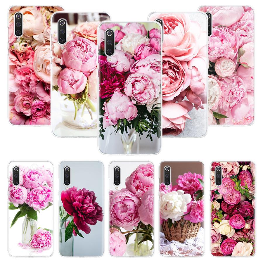 Elegant Pink Purple Peony Flower On the Vase Phone Case For Xiaomi Redmi Note 13 14 15 Pro Plus 12S 12 14S 11S 11E 10 10S 11 11T