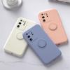 Ультратонкий силиконовый чехол с магнитным держателем для телефона Samsung Galaxy S20 Plus Ultra Note 20 Plus Ultra Stand Ring Bracket Cover