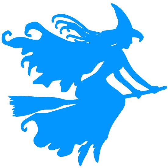 Ведьма на метле Хэллоуин автомобиль светоотражающие наклейки украшения