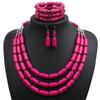 Women Necklace Bohemian For Maxi Beaded 3pcsset Multi Layer Necklaces Set Earrings Bracelet