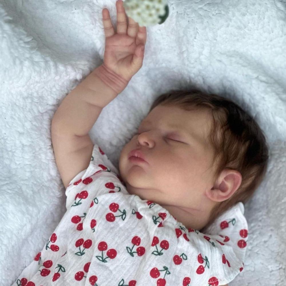 Кукла Baby Reborn 50 см 20 дюймов с видимыми венами и 3D-рисованной кожей, реалистичная мягкая силиконовая спящая новорожденная игрушка Bebe Alive Girl Bebe