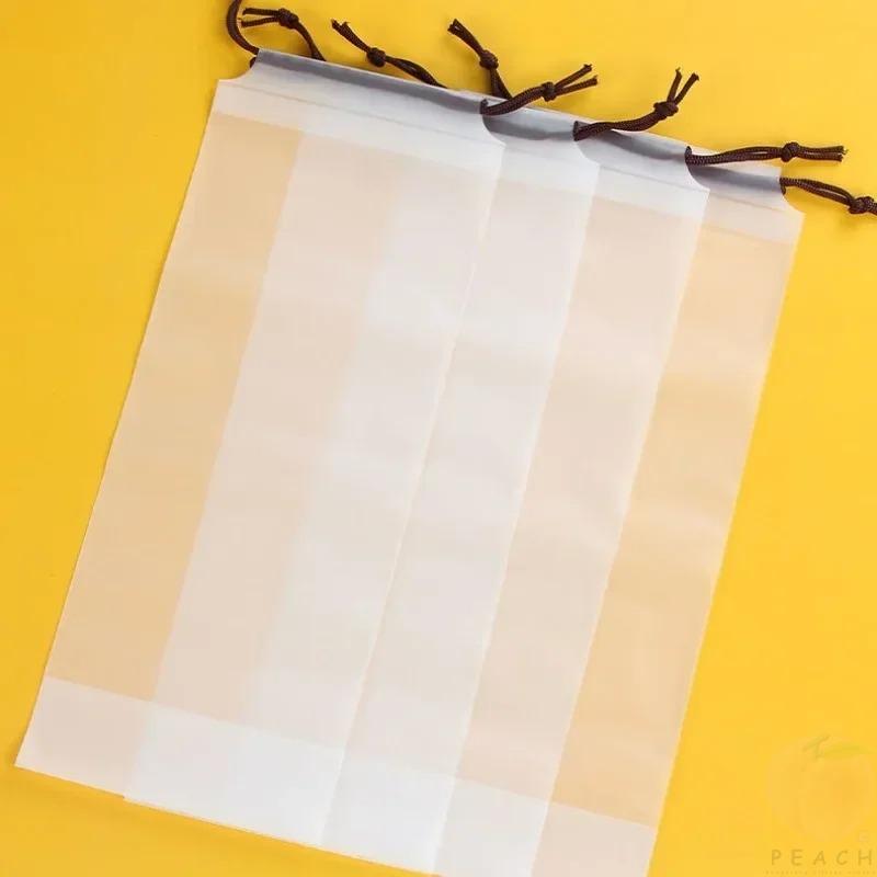 5Pcs Transparent Waterproof Umbrella Storage Bag Portable Reusable Drawstring Bag Home Storage Organizer Umbrella Accessorie